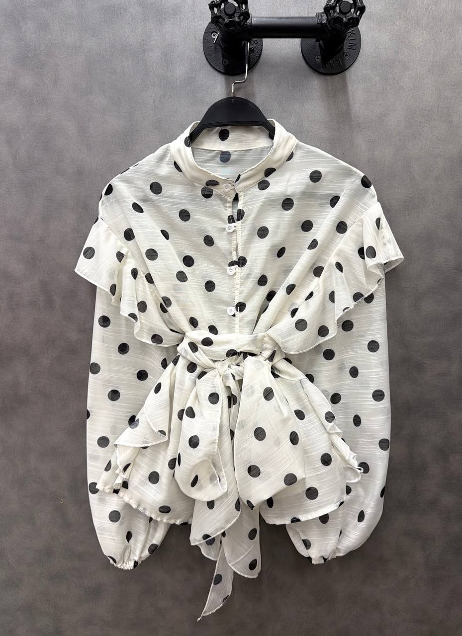 стильные наряды,элегантный стиль,одежда стильная,блузка нарядная офисная в горох yan&david