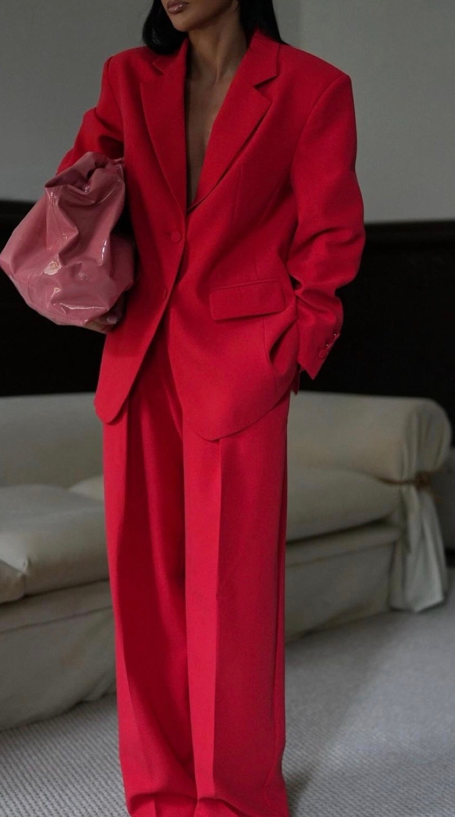 мода стиль,модные брюки,брюки палаццо,брюки палаццо красные luxechic