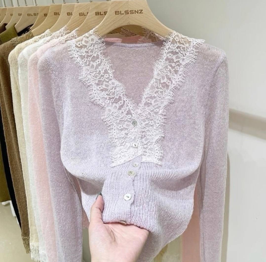кардиган розовый,женский кружевной свитер,женский трикотажный кардиган,кружевная блузка,кружево под свитер