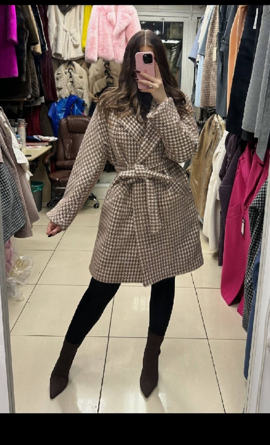 пальто женское,пальто гусиная лапка,демисезонное пальто,шерстяное пальто,пальто