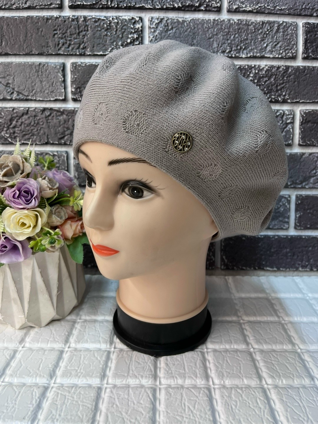 берет двойной,берет,женские береты,женская шапка,шапка берет