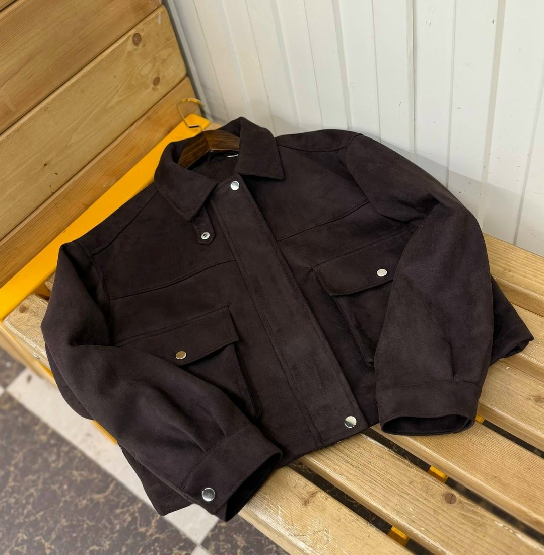 бомбер укороченный оверсайз замшевый куртка рабочего тренд saint shine,куртка замшевая,коричневая куртка,бомбер женская куртка,куртка