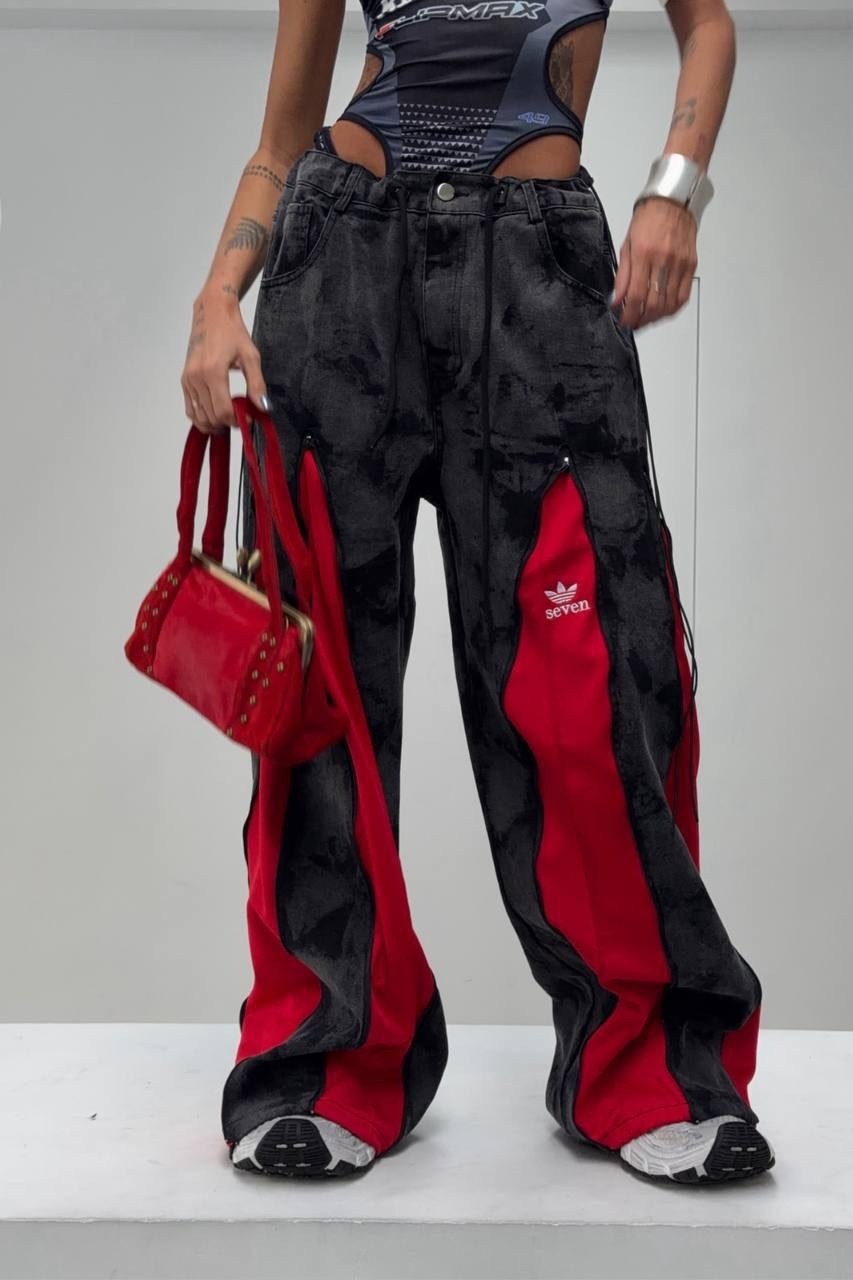 джинсы стильные,модные брюки,широкие джинсы,брюки в стиле хип-хоп,карго брюки женские