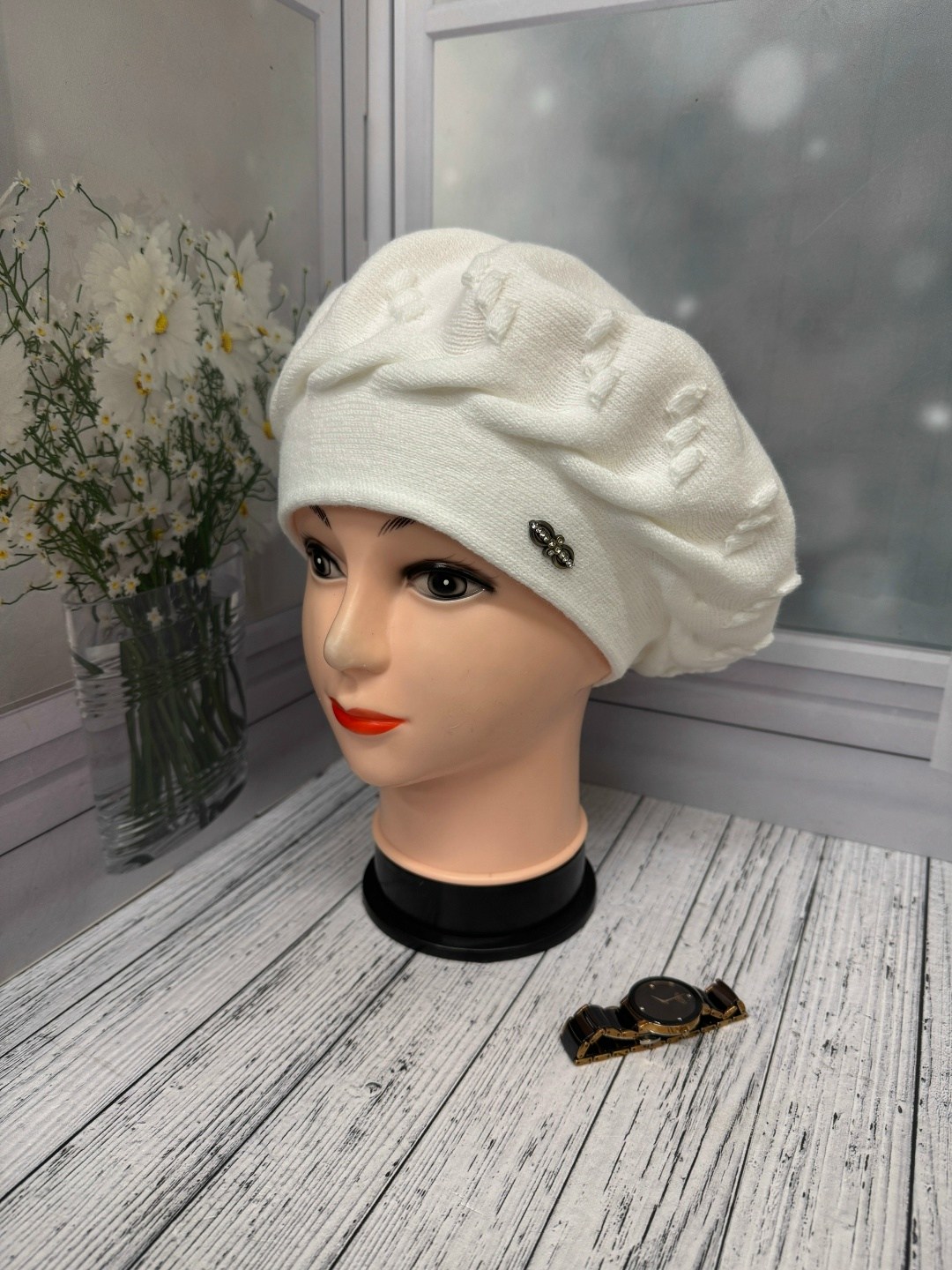 шапка женская вязаная,берет женский,берет,берет вязаный,берет вязаный демисезонный