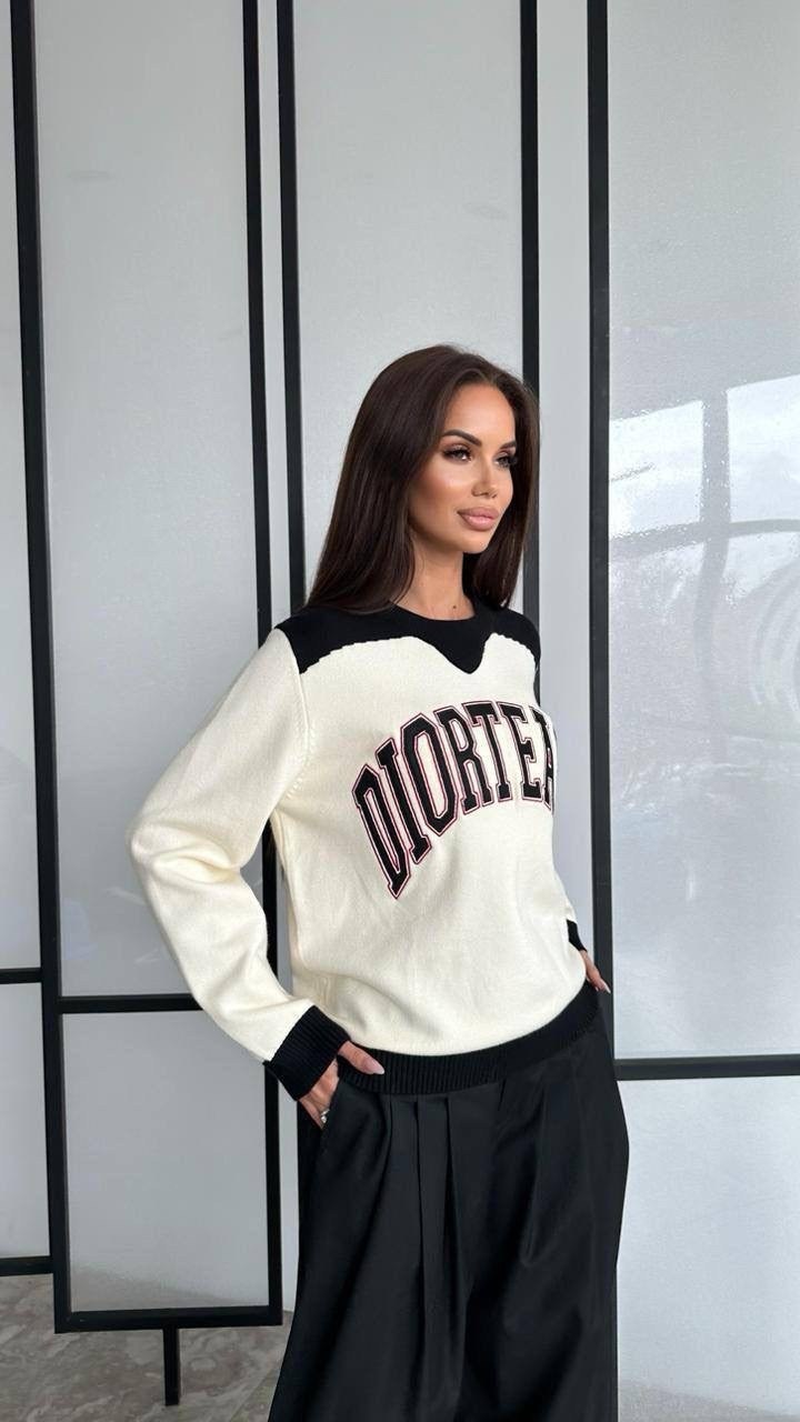 свитер оверсайз,свитшот женская,свитер оверсайз вязаный с принтом moscow tommy,свитер оверсайз вязаный с принтом,женская кофта