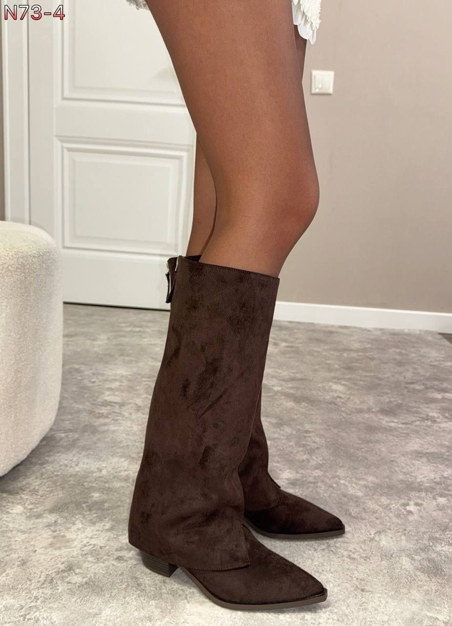 замшевые сапоги,сапоги,женские сапоги,коричневые сапоги,дизайнерские женские сапоги до колена с острым носком