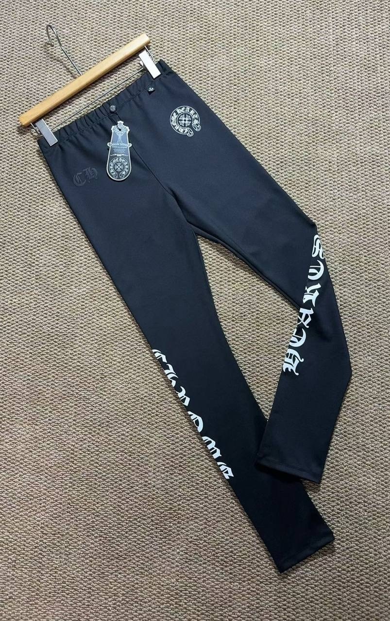 черные леггинсы,спортивные брюки,лосины леггинсы chrome hearts,лосины chrome hearts,легинсы