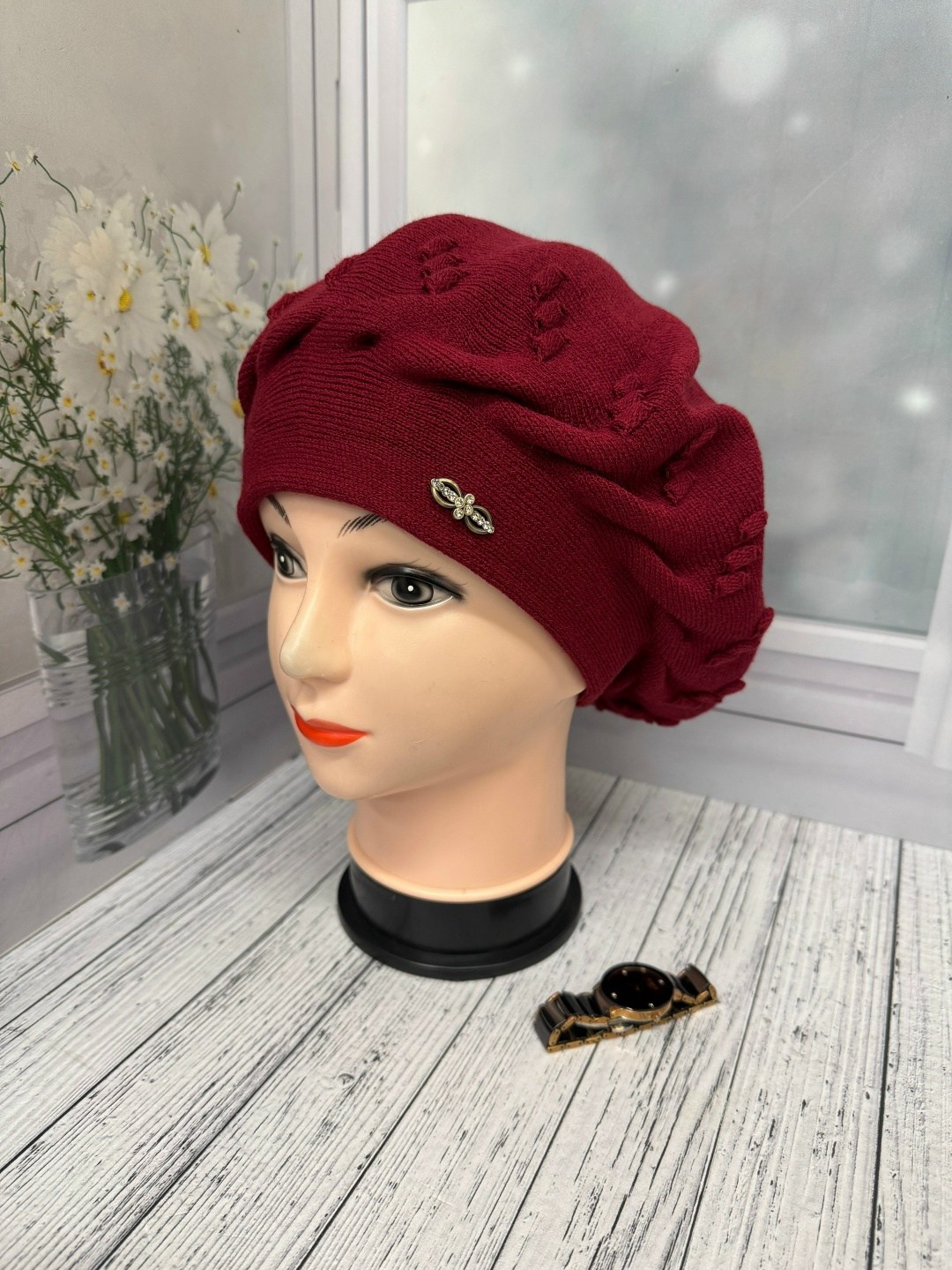 шапка женская вязаная,берет женский,берет,берет вязаный,берет вязаный демисезонный