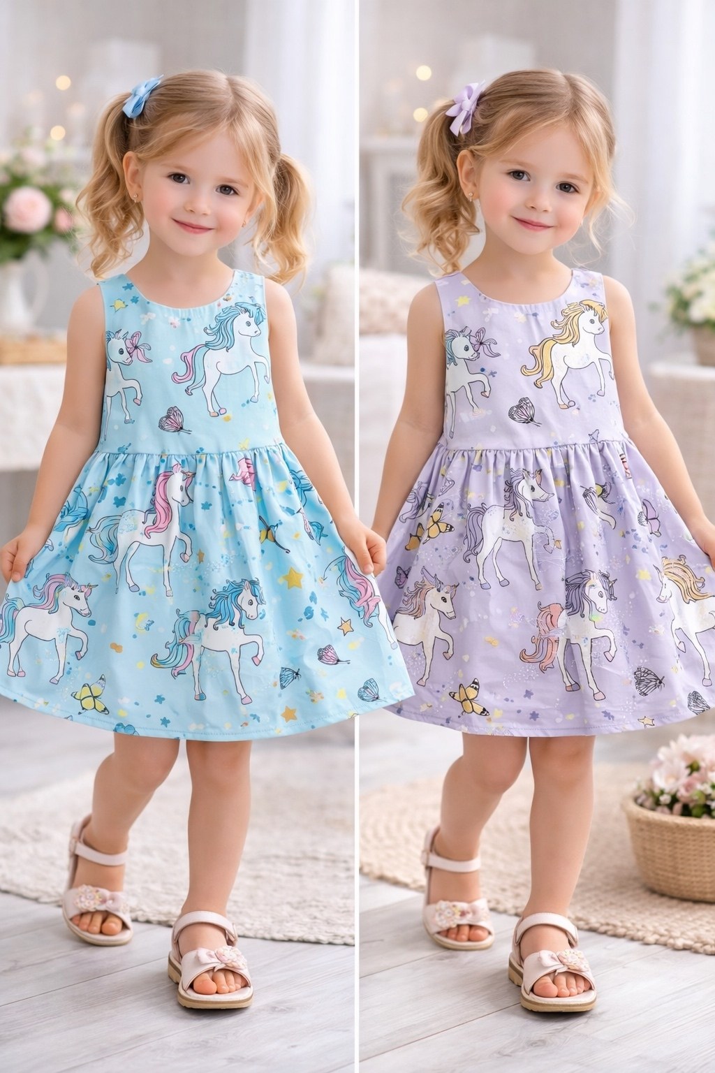 платье для девочки,платье летнее для девочки,платье с единорогами для девочек,летнее детское платье,сарафан для принцессы
