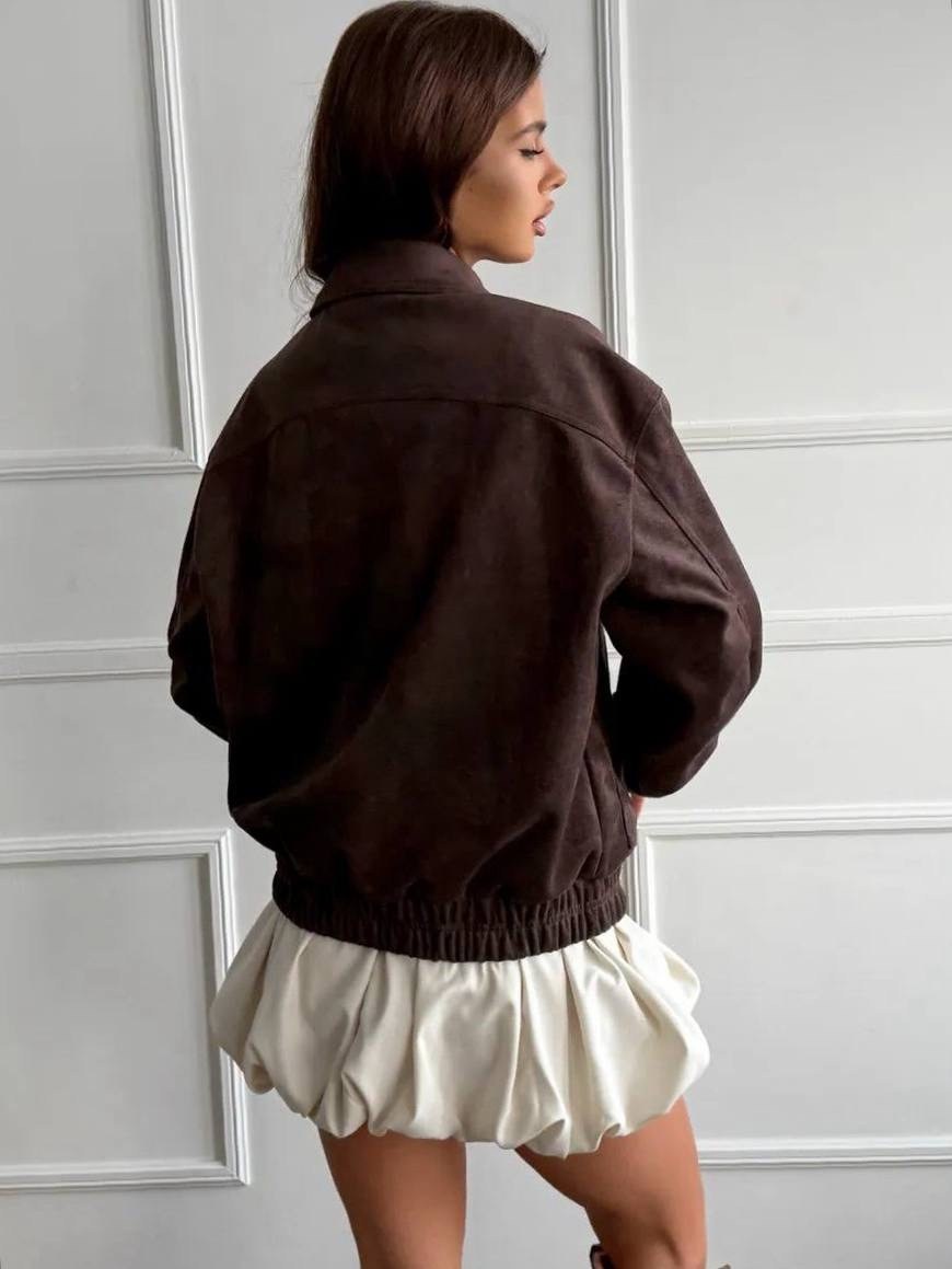 бомбер укороченный оверсайз замшевый куртка рабочего тренд saint shine,замшевая куртка,куртка бомбер,бомбер женская куртка,куртка из замши