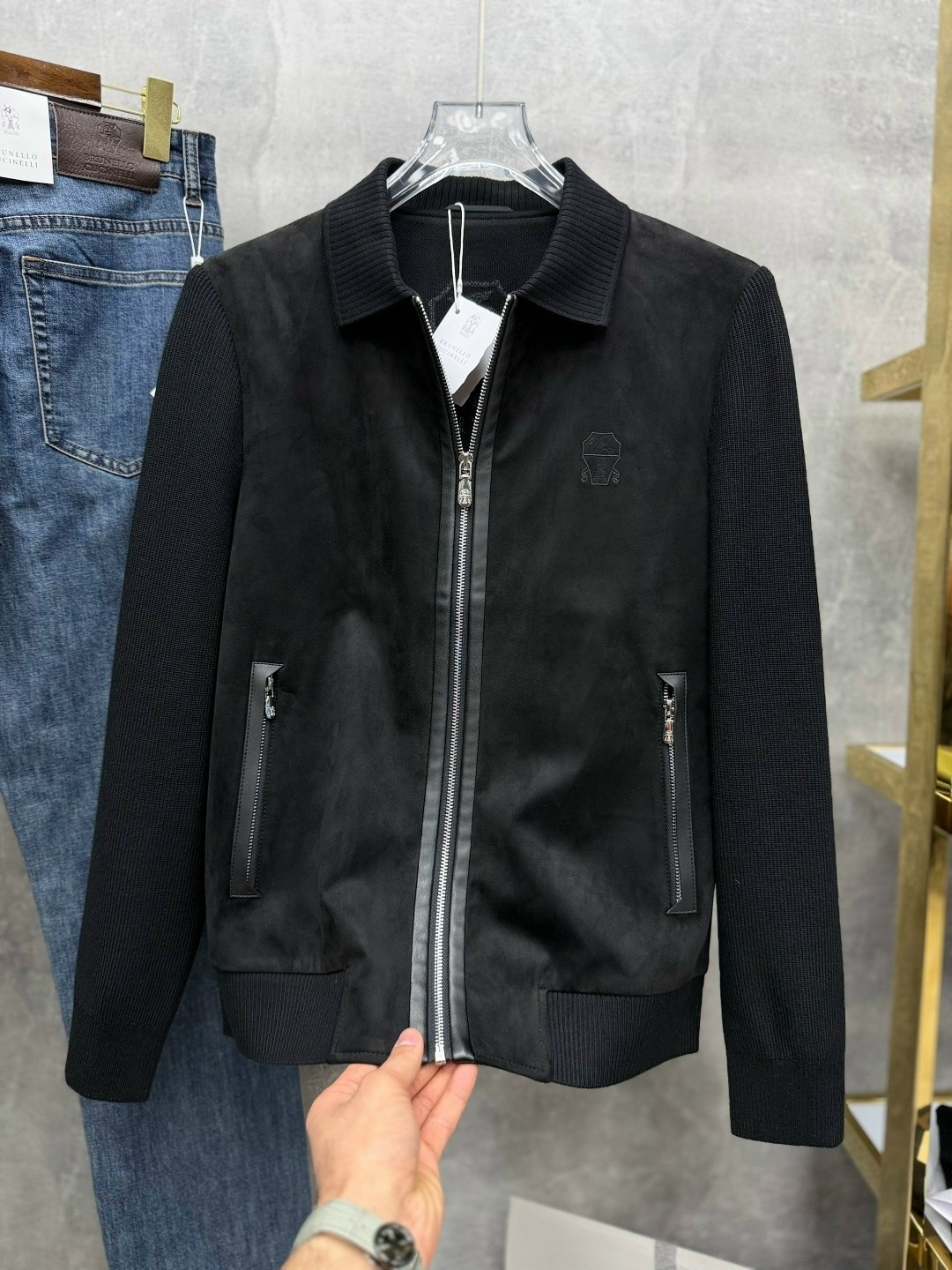 куртка замшевая мужская,замшевая куртка,мужская кожаная куртка,кожаная куртка,куртка мужская loro piana lux-109822