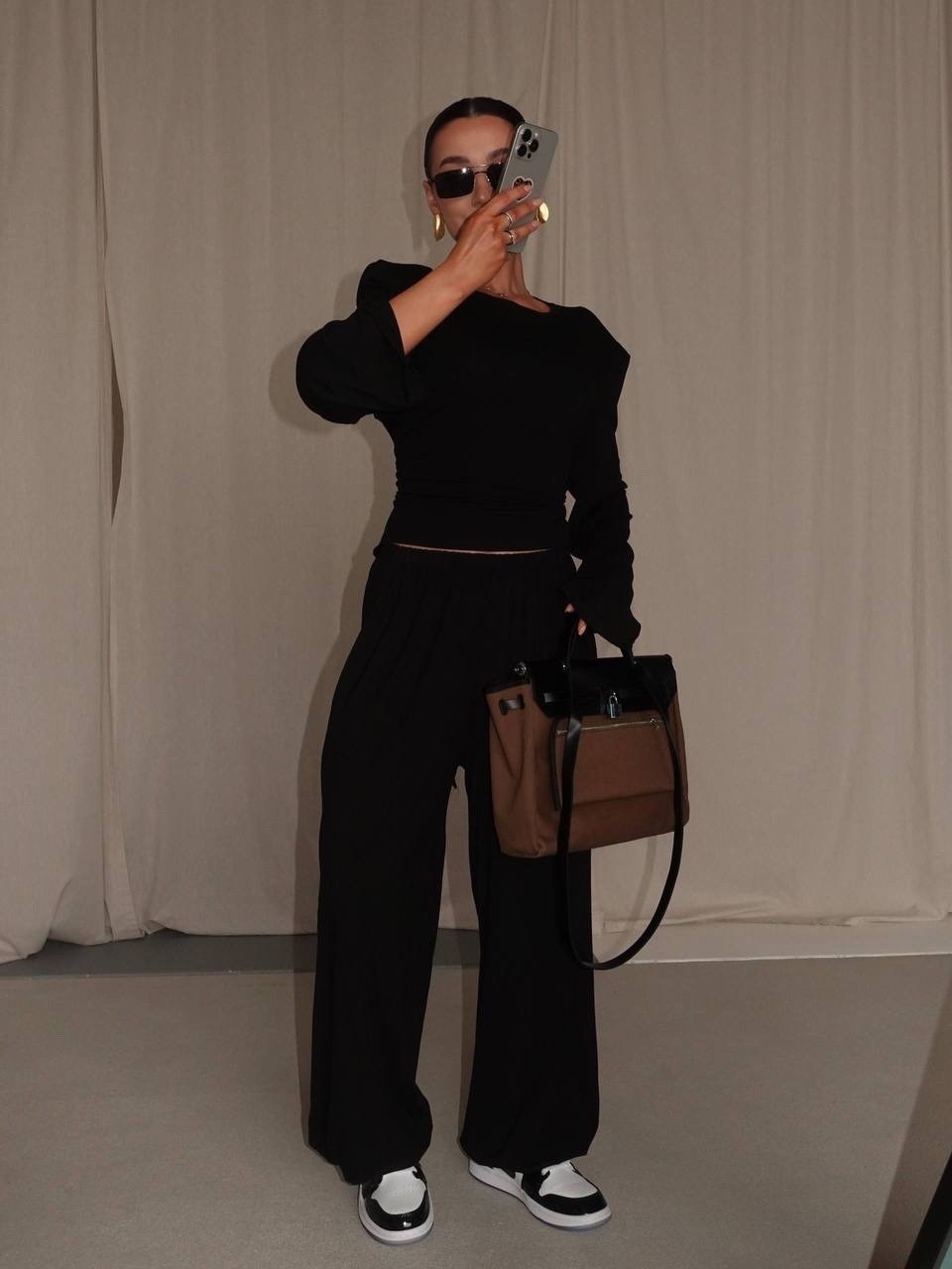 брючный костюм,трикотажный костюм,женский костюм,костюм брюки и кофта,широкие брюки