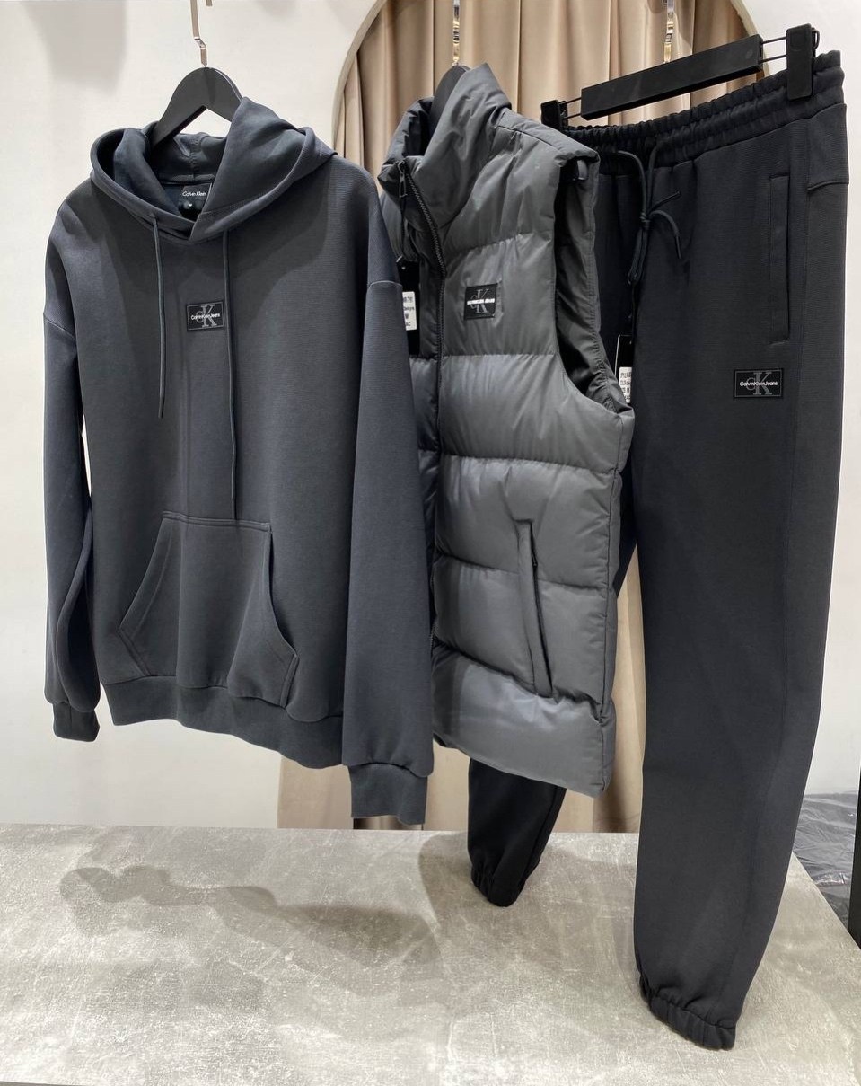 спортивный костюм мужской,спортивный костюм nike тройка,костюм-тройка мужской: жилет, толстовка и штаны арт. 1331595,спортивные костюм,костюмы мужские