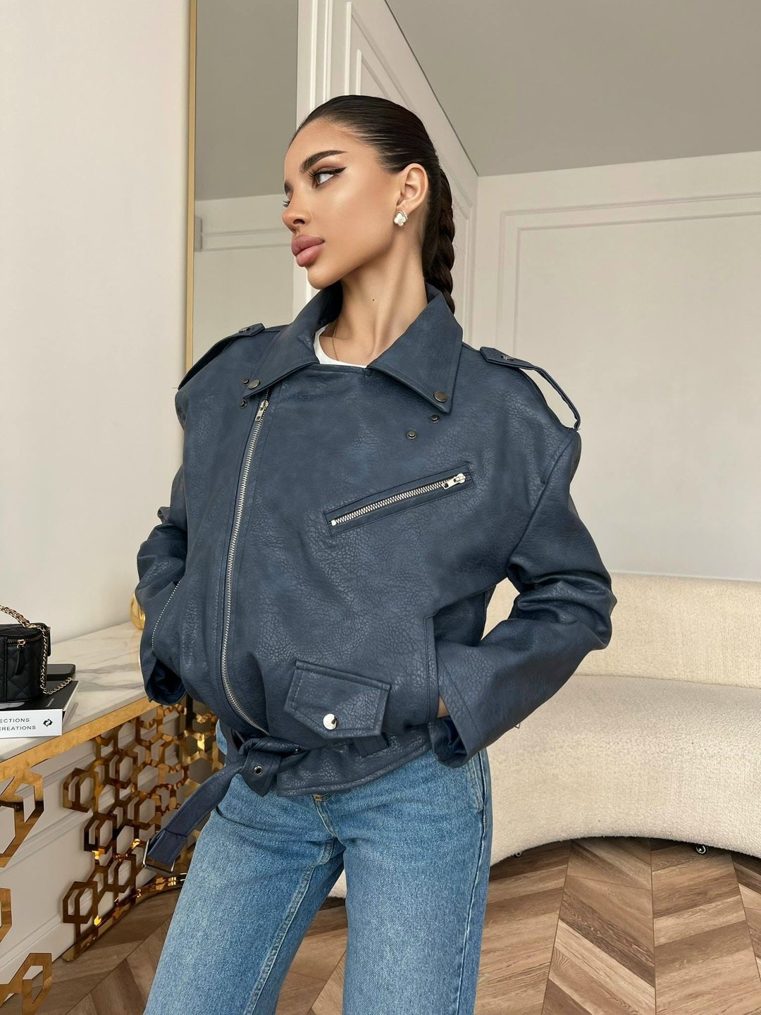 куртка косуха из экокожи оверсайз,куртка косуха женская кожаная черная dkg066,кожаная куртка косуха,куртка косуха из экокожи,куртка косуха экокожа