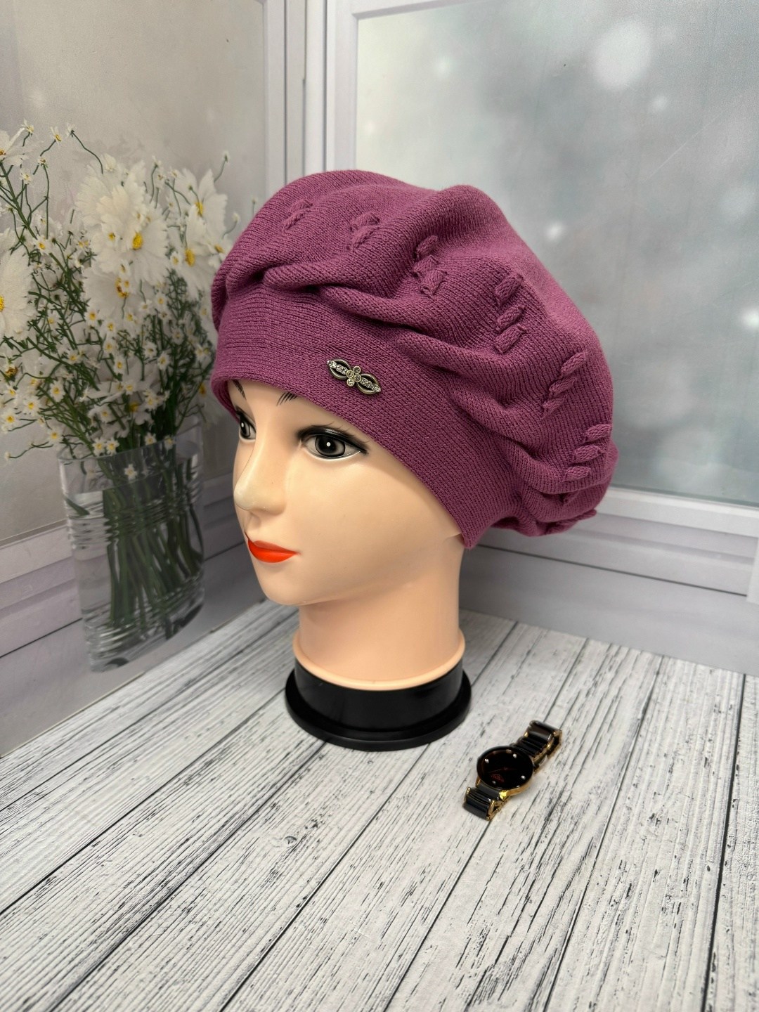 берет женский,берет,шапка женская,шапка для женщин,женская вязаная шапка