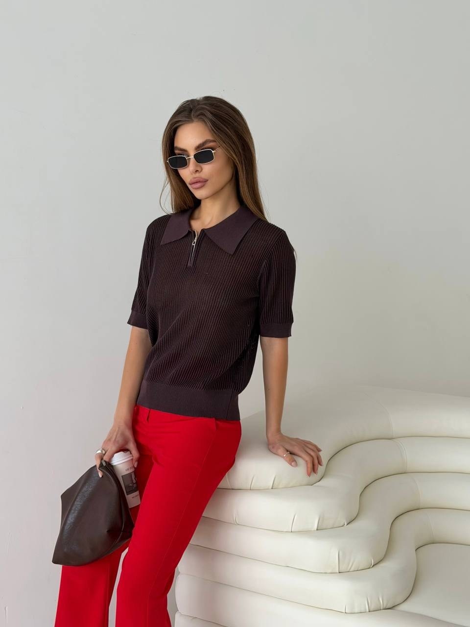 блузка элегантная,брюки стильные,одежда для женщин,бордовые брюки,широкие брюки