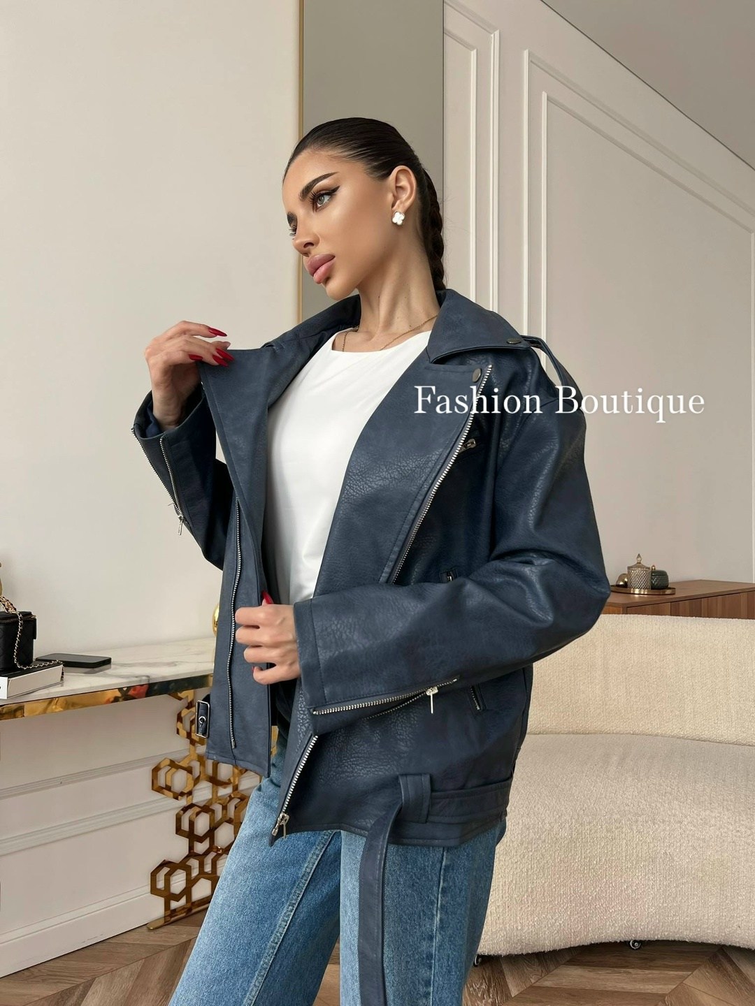 косуха кожаная куртка оверсайз saint shine,кожаная куртка,косуха куртка кожаная оверсайз chauzi,женская кожаная куртка,кожаная куртка косуха коричневая женская