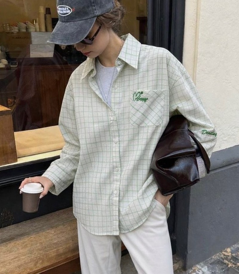 женская рубашка,стильная блуза,рубашка,рубашка в клетку женская оверсайз,стильная рубашка