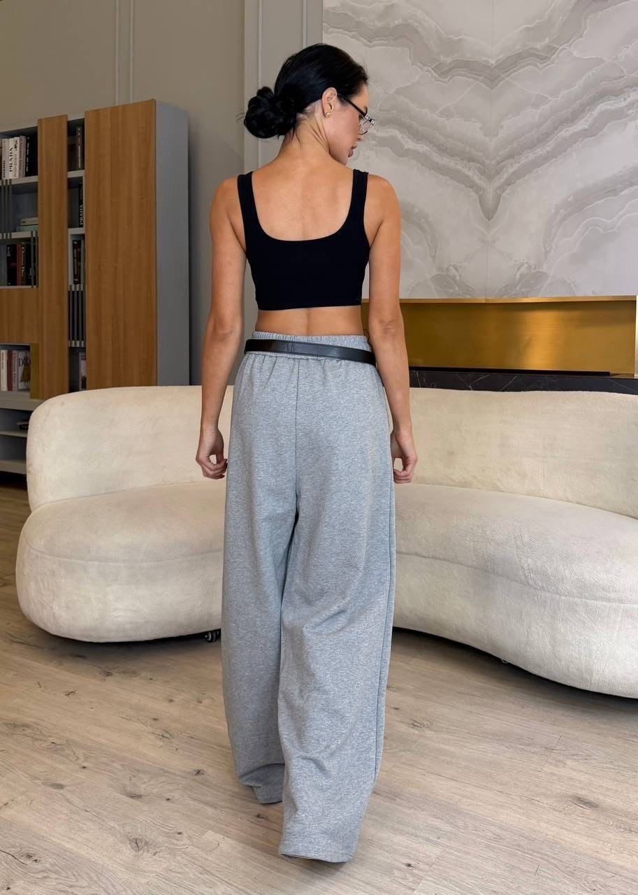 женские серые широкие брюки для спортивного костюма,широкие брюки,брюки палаццо,брюки спортивные,серые широкие брюки