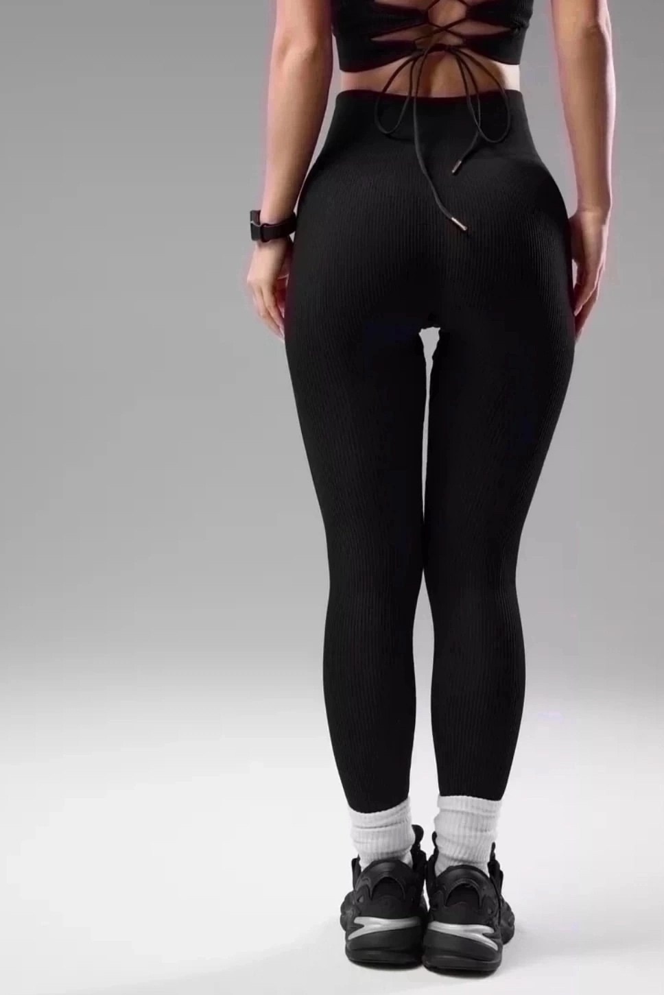 легинсы женские,лосины женские,женские леггинсы,лосины черные,лосины в рубчик леггинсы спортивные jelika цвет черный