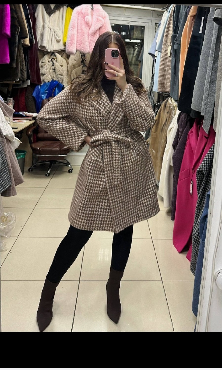 пальто женское,пальто гусиная лапка,демисезонное пальто,шерстяное пальто,пальто