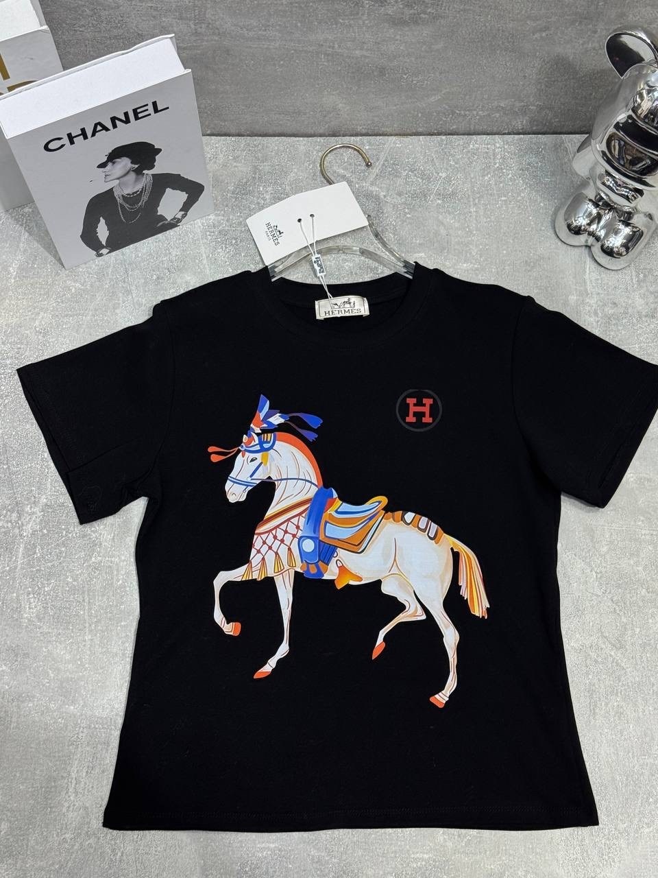 футболка hermes,мужские футболки,футболка с лошадьми,футболка с принтом,футболка