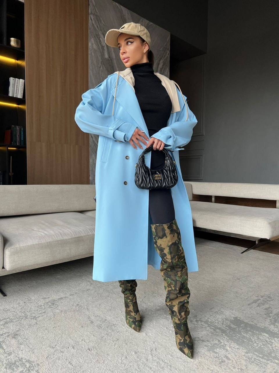 стильное пальто,тренч пальто,модное пальто,голубое пальто,пальто кашемир