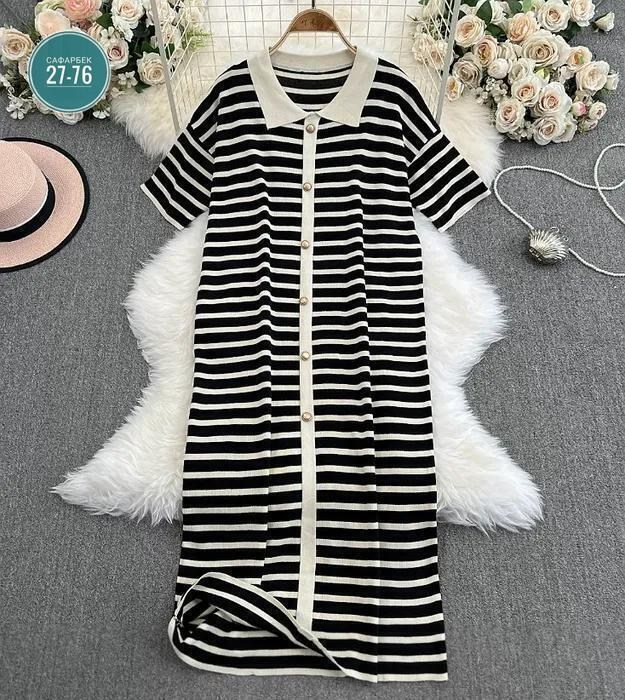 платье в полоску повседневное,трикотажное платье в полоску,полосатое платье,платье трикотажная,свободное платье в полоску
