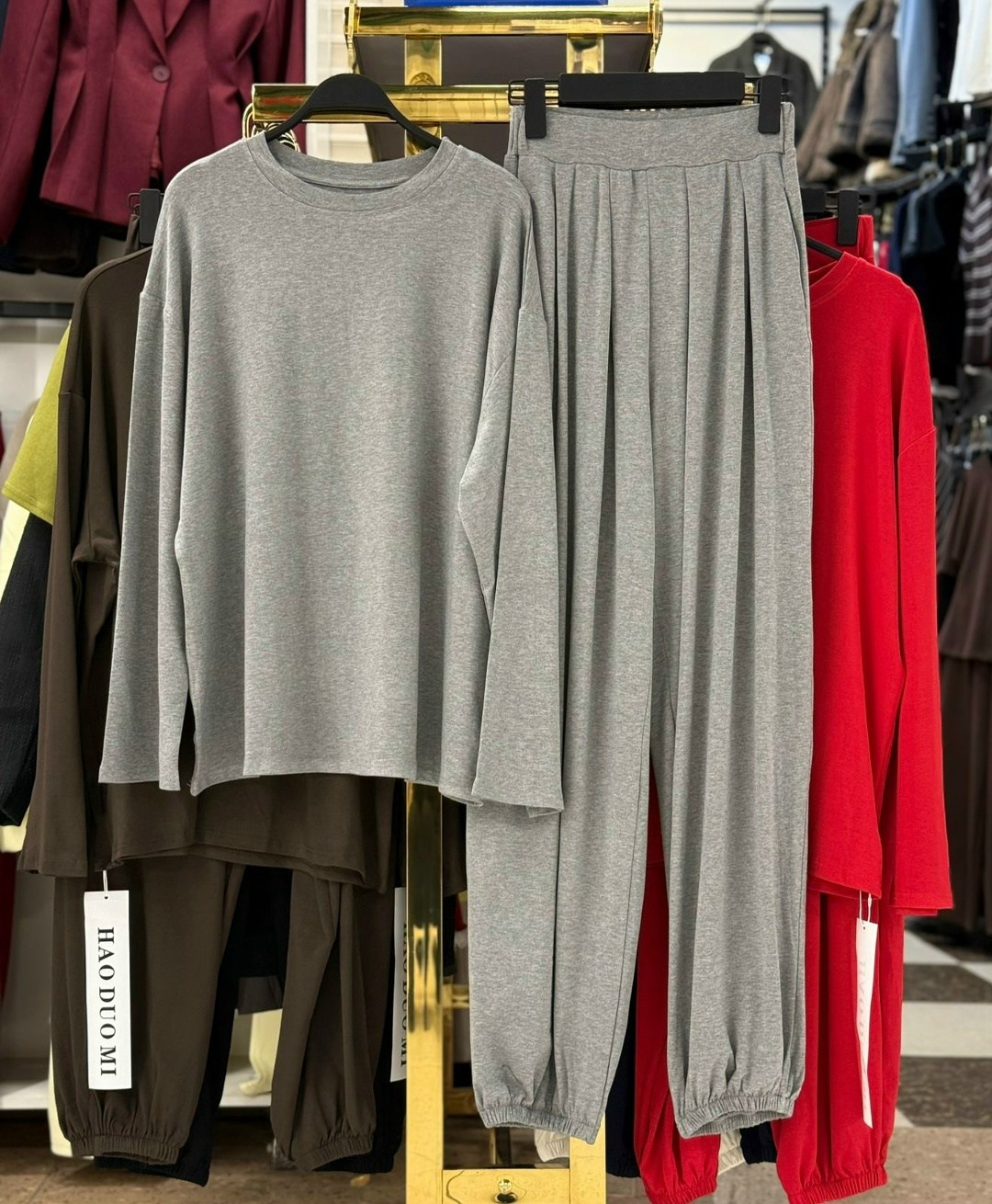 трикотажные костюмы,костюм с брюками,женский костюм,костюм с брюками палаццо,образ с брюками палаццо