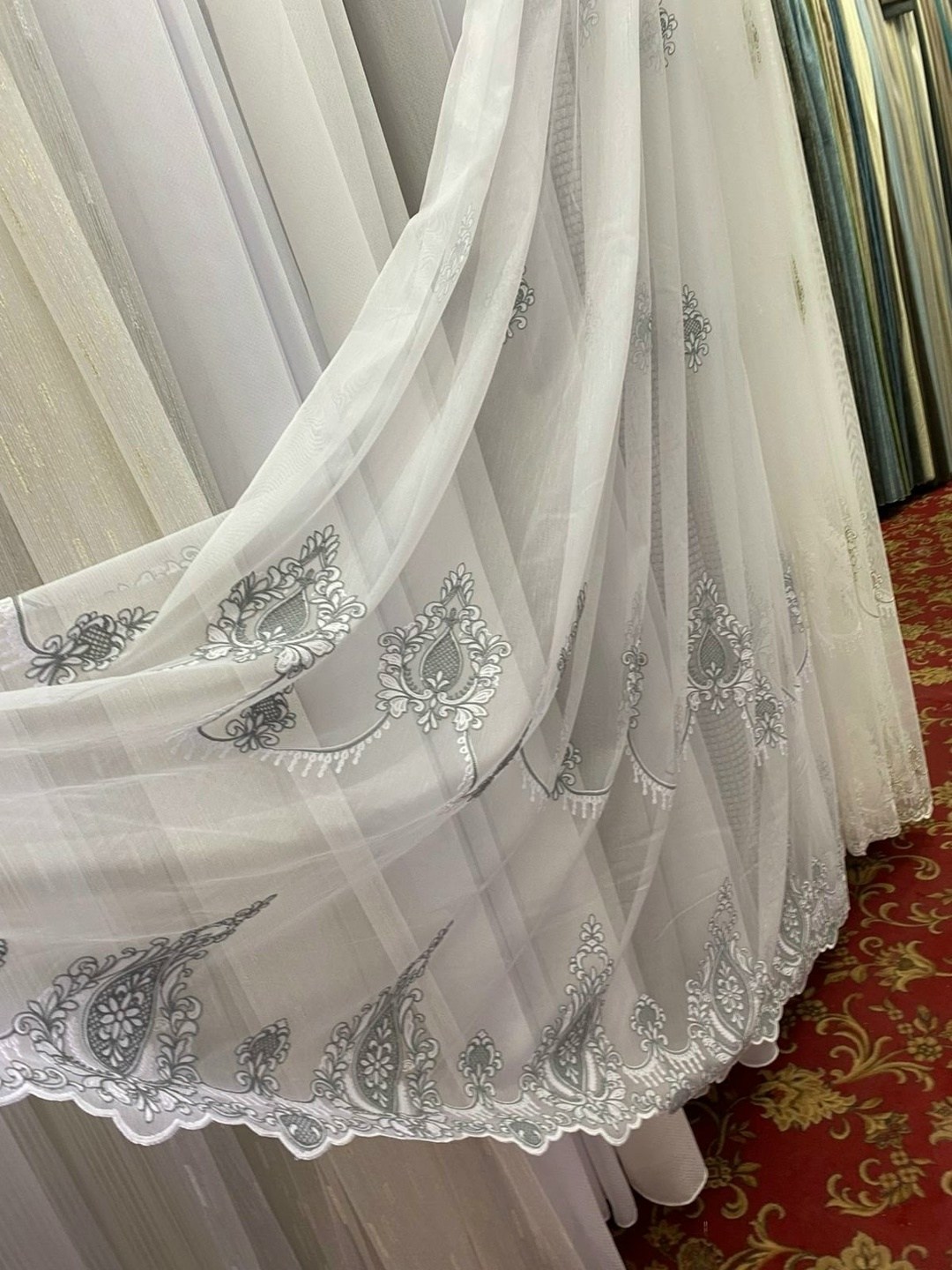 тюль прозрачная сетка "нежнятина",тюль с вышивкой,красивый тюль,тюль сетка,тюль сетка с вышивкой