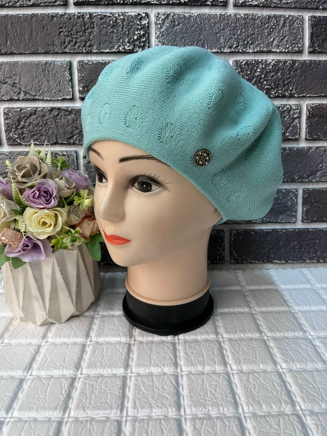 берет двойной,берет,женские береты,женская шапка,шапка берет