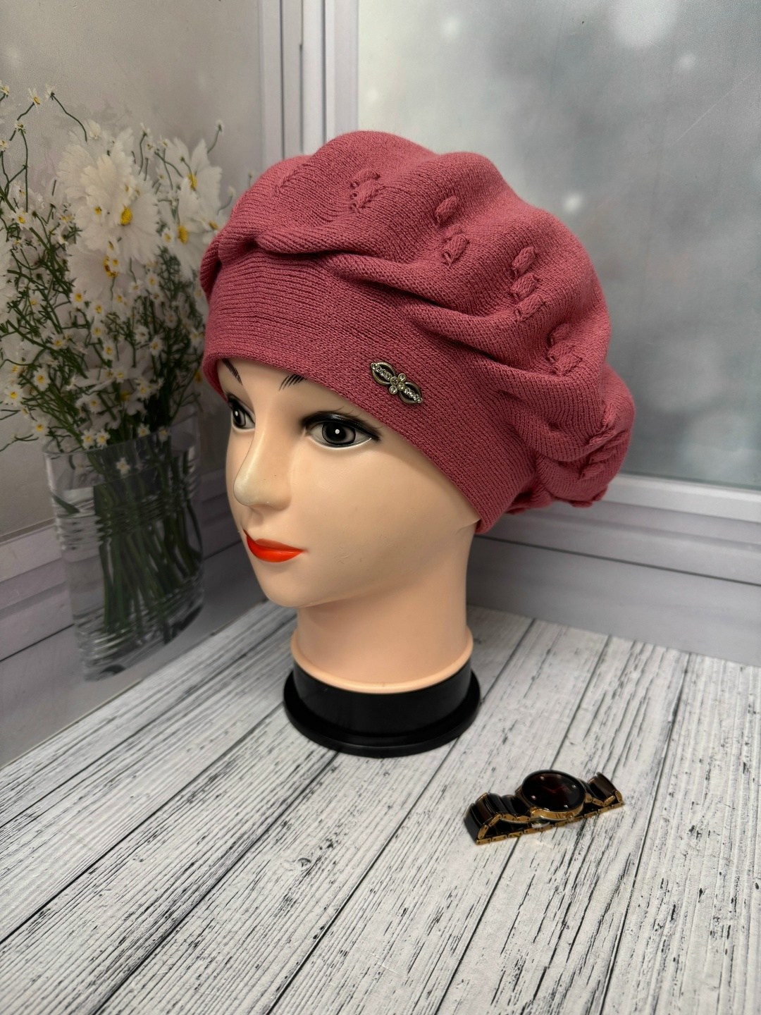 шапка женская вязаная,берет женский,берет,берет вязаный,берет вязаный демисезонный