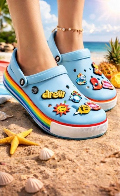 ,пляжная ,тапочки летние женские,кроксы сабо детские,кроксы с джибитсами