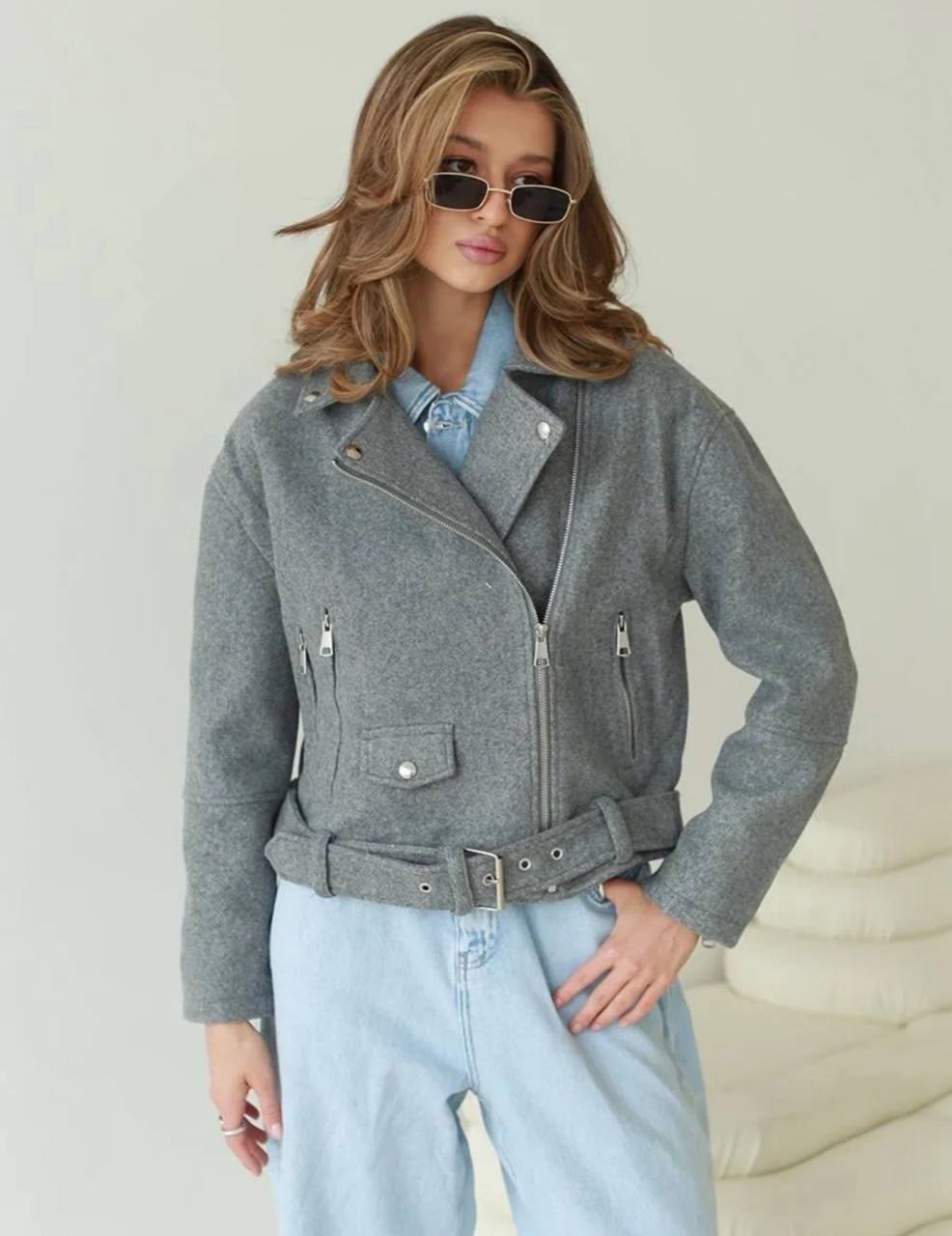 куртка из пальтовой ткани серая,куртка из пальтовой ткани,куртка женская,укороченная куртка,куртка