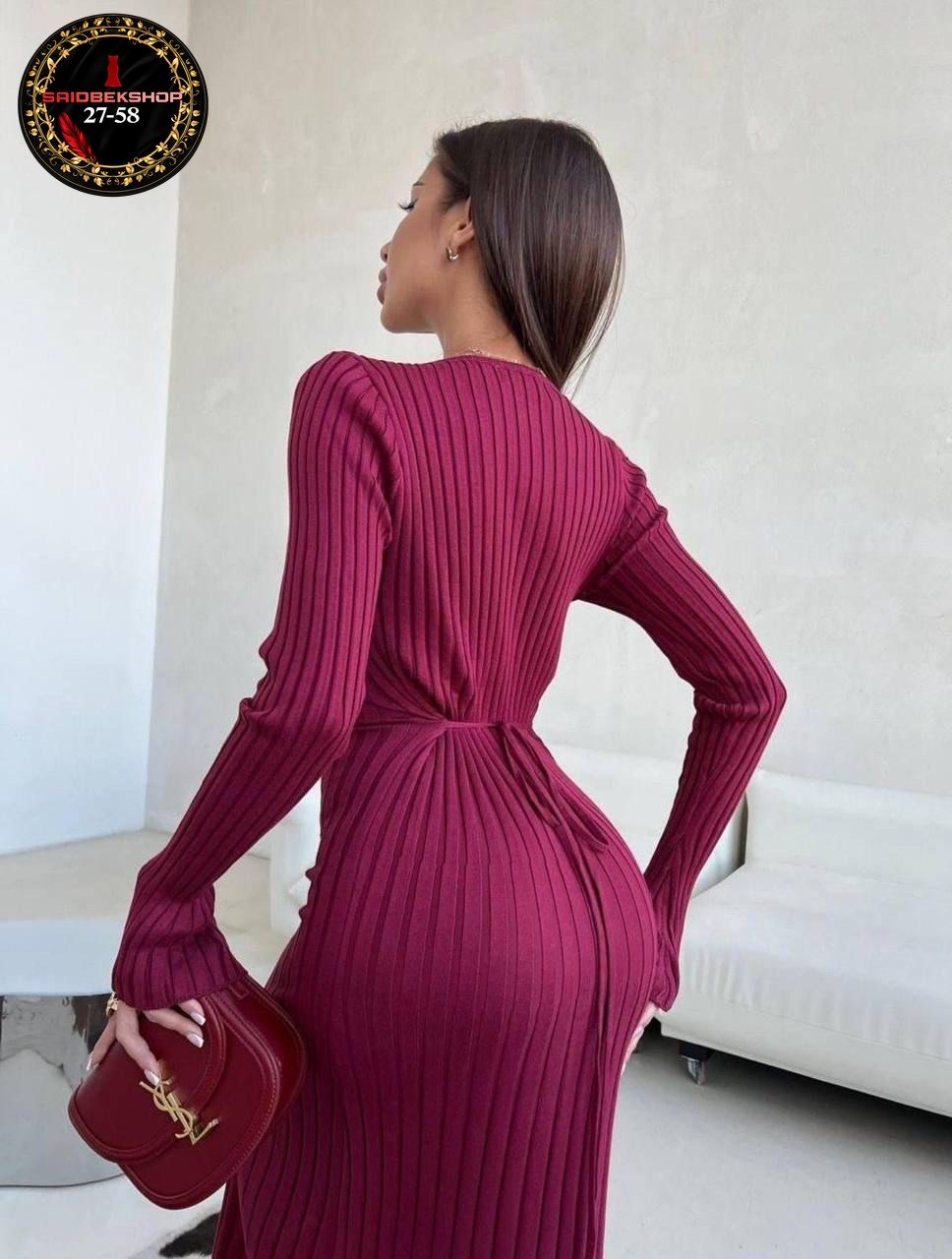 трикотажное платье-лапша с поясом seven wishes цвет молочный,платье женское лапша длинное,женское платье лапша,платье лапша вязаное теплое a&b_dress_code,трикотажное платье-лапша с поясом seven wishes