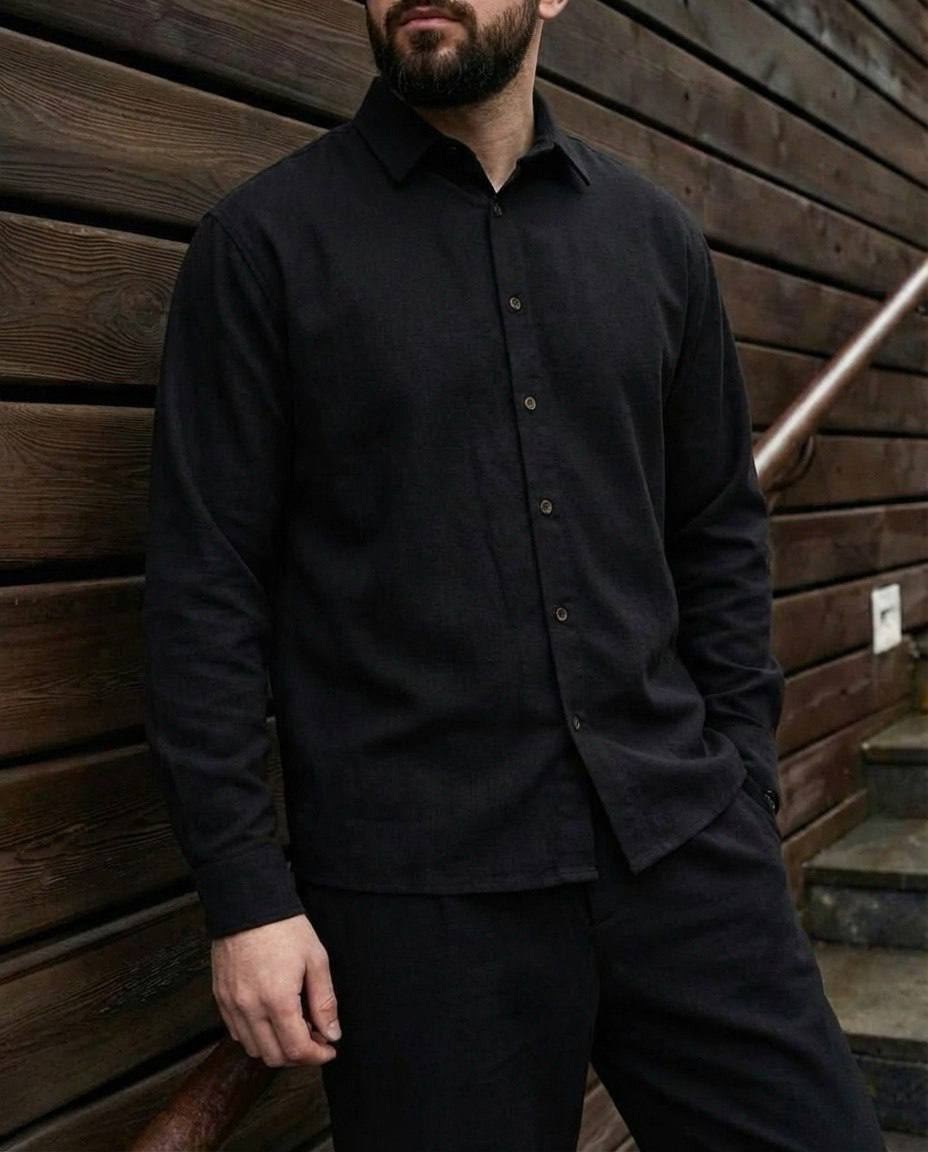 костюм классический,костюм мужской,рубашка мужская,мужская мода,мужская черная рубашка оверсайз wesley