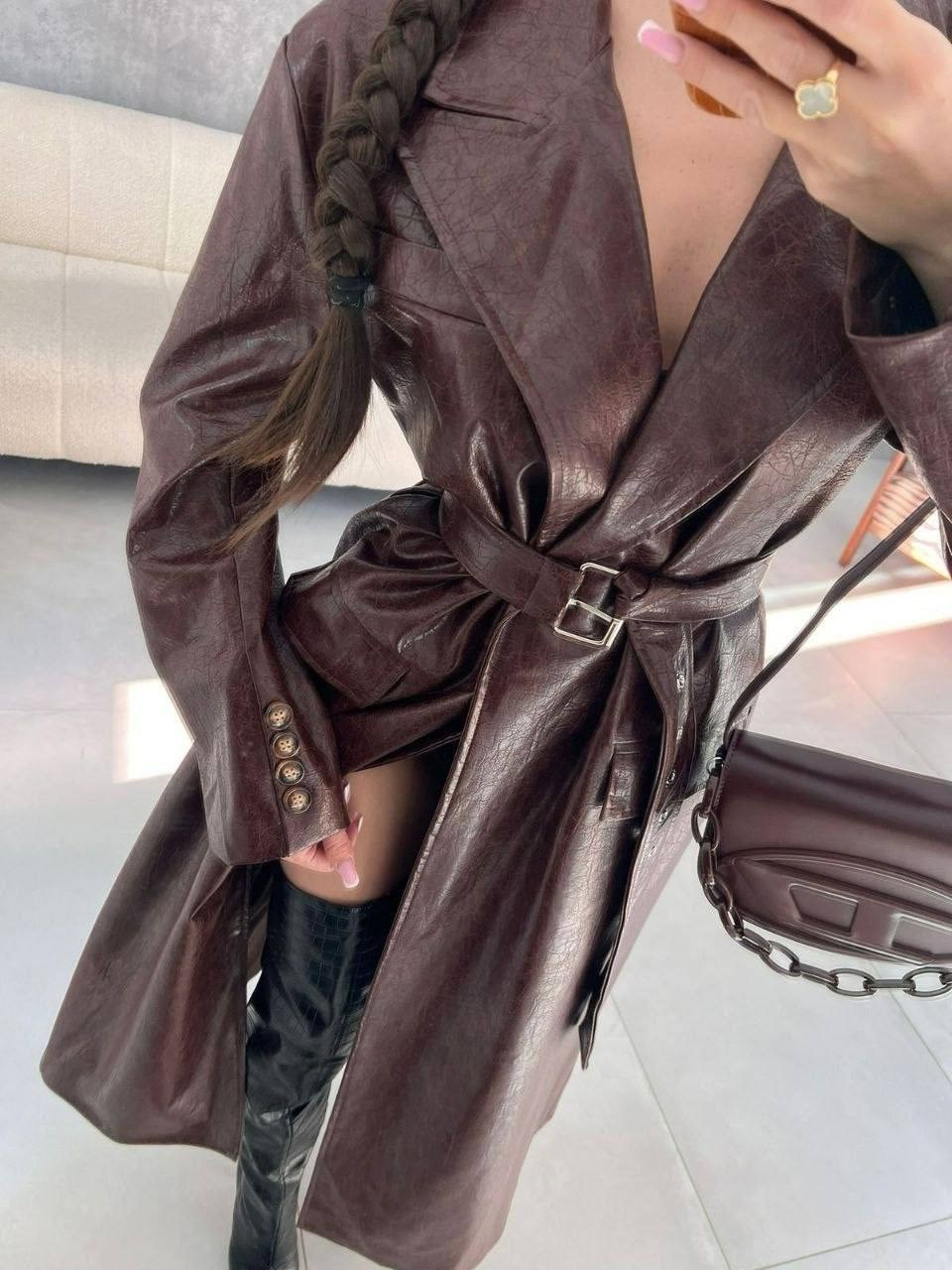 кожаный плащ,кожаный плащ тренч длинный,тренч плащ кожаный длинный simile instyle 332809250,тренч кожаный плащ,кожаный тренч