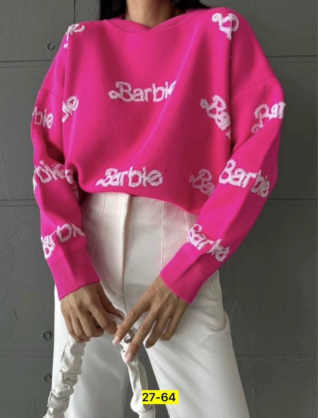 укороченный свитер в стиле barbie,кофта женская,свитшот женская,свитер оверсайз вязаный barbie,кофта