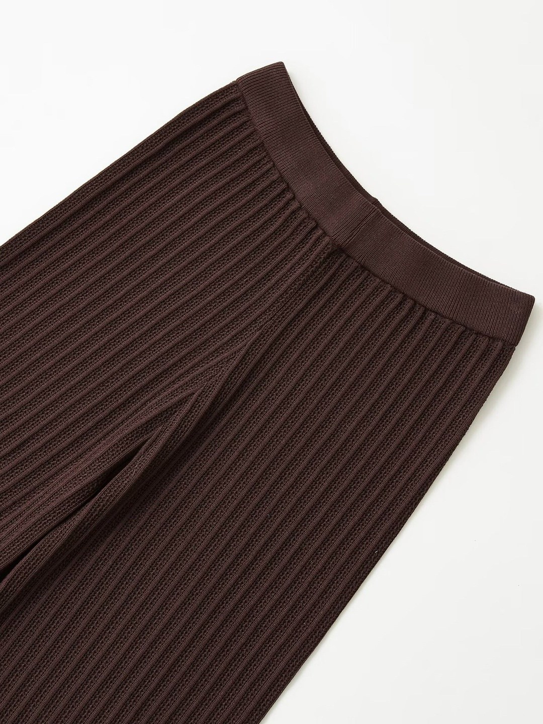 брюки, имитирующие вязание крючком h & m коричневый,трикотажные брюки,вязаные брюки,прямые брюки,брюки широкие трикотажные