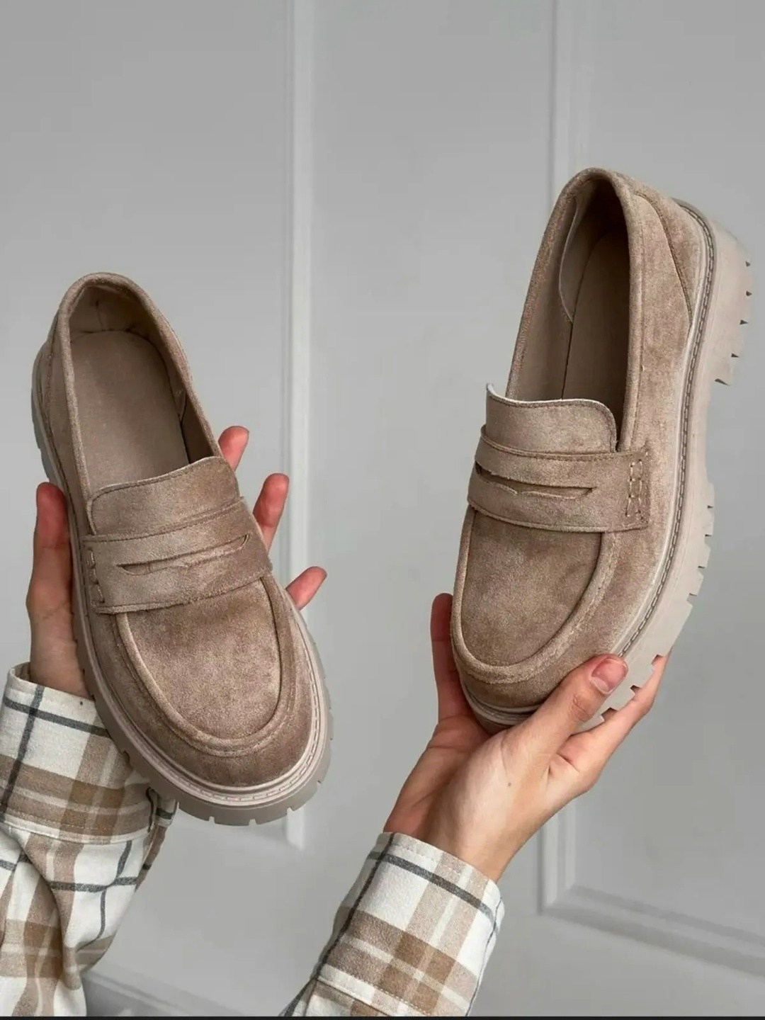 замшевые лоферы на платформе,,замшевые лоферы,лоферы замш,лоферы женские