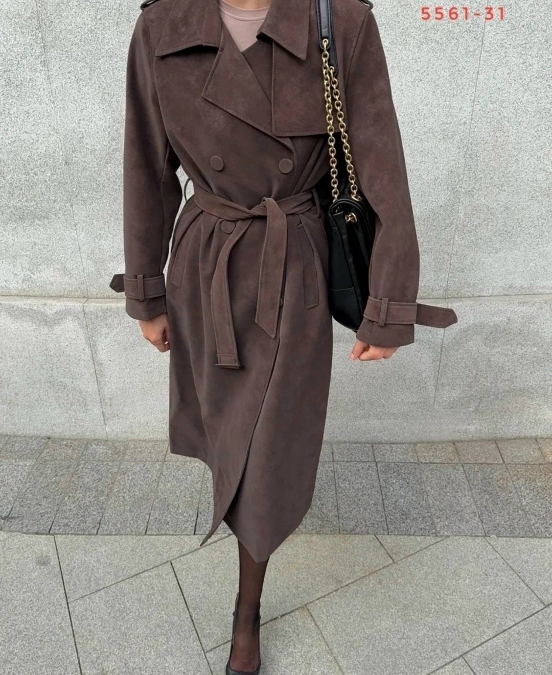 тренч из натуральной замши горький шоколад,замшевый тренч,плащ женский из натуральной замши,тренч замшевый пальто maris,модный плащ