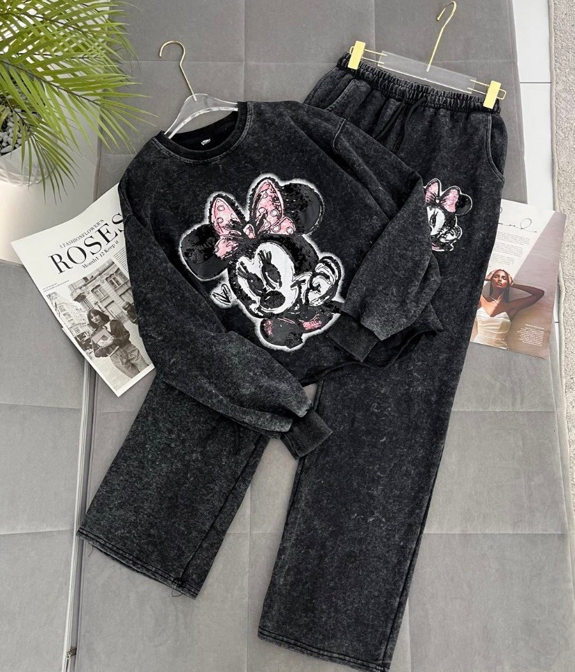 свитшот дисней,костюм стильный,женский костюм,костюм трикотаж,костюм двойка