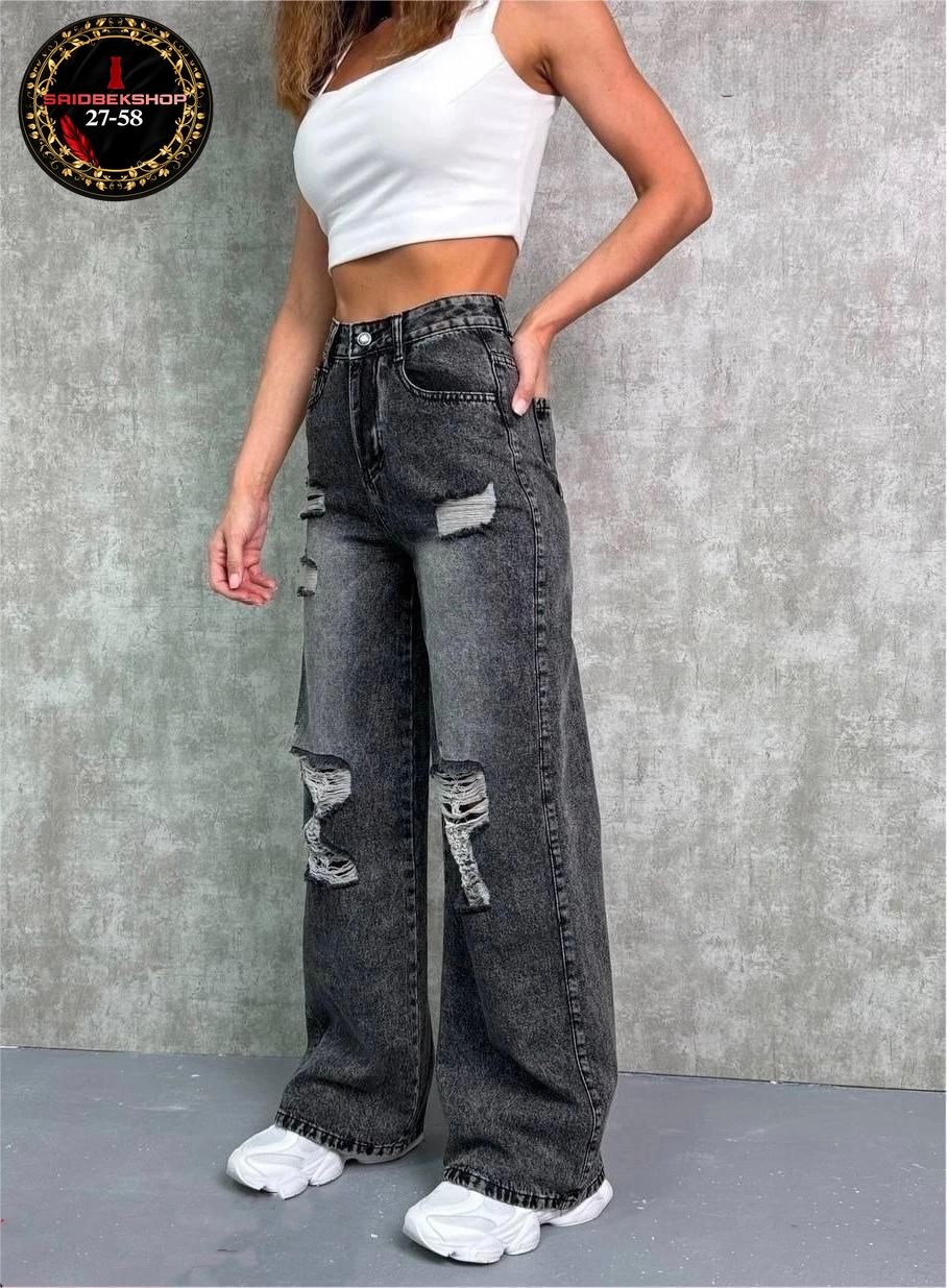 джинсы широкие рваные,женские джинсы,модные джинсы,джинсы женские широкие,стильные джинсы