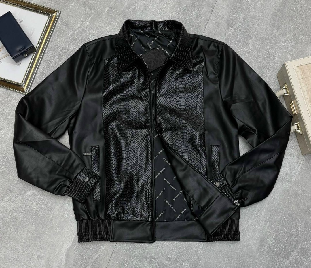 кожаная куртка stefano ricci,кожаная куртка,куртка кожаная мужская,кожаная куртка stefano ricci имитация кроко,бомбер куртка