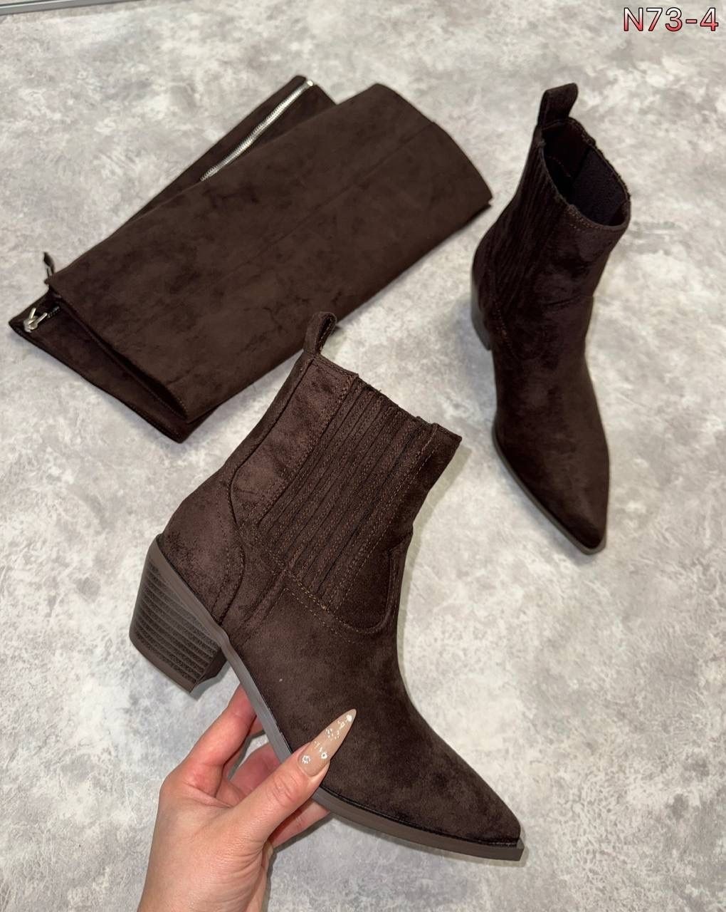 замшевые сапоги,сапоги,женские сапоги,коричневые сапоги,дизайнерские женские сапоги до колена с острым носком