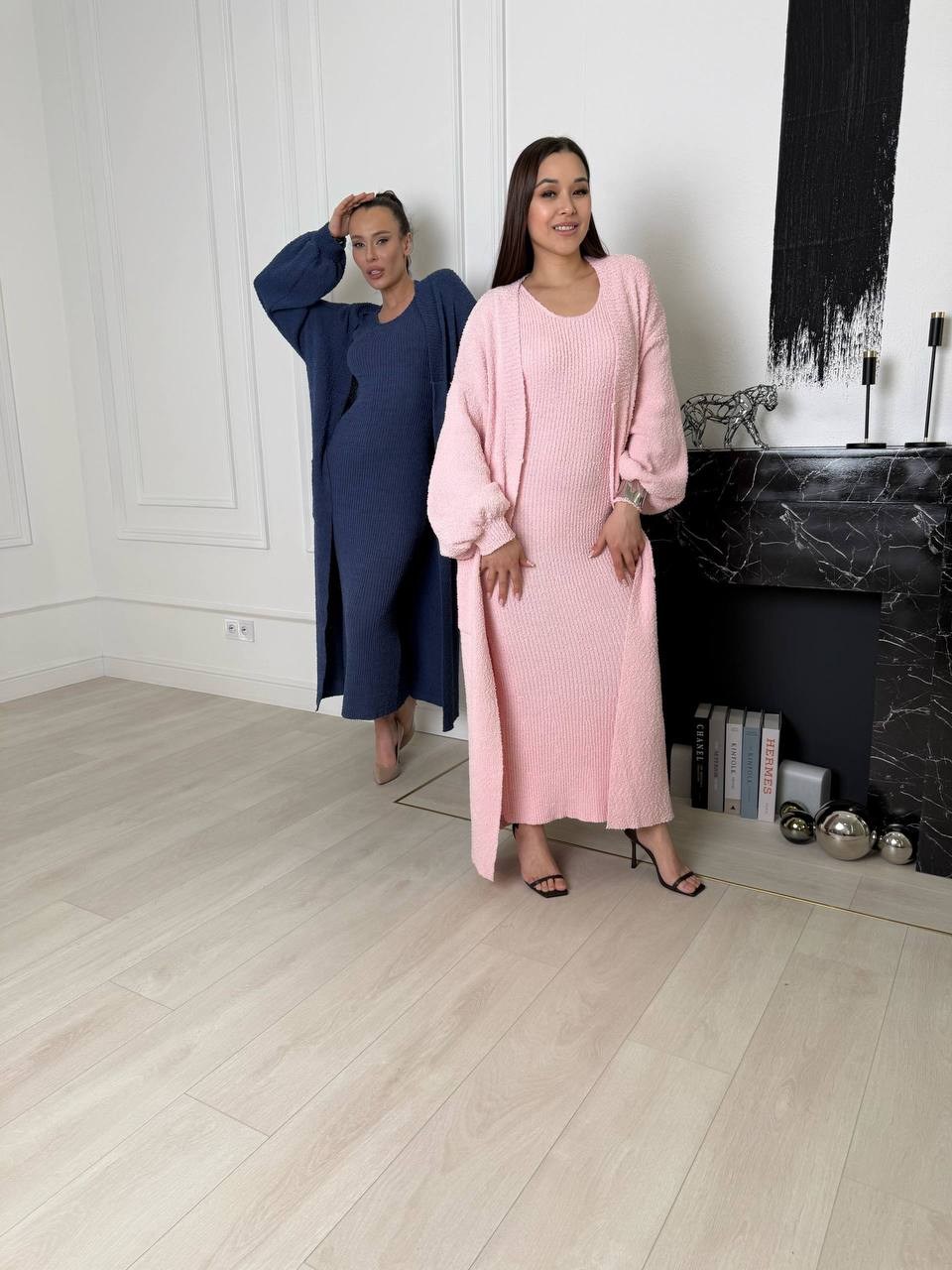 платье кардиган,трикотажный кардиган,платье накидка,трикотажный костюм с кардиганом yrmoon 376691022,кардиган вязаное