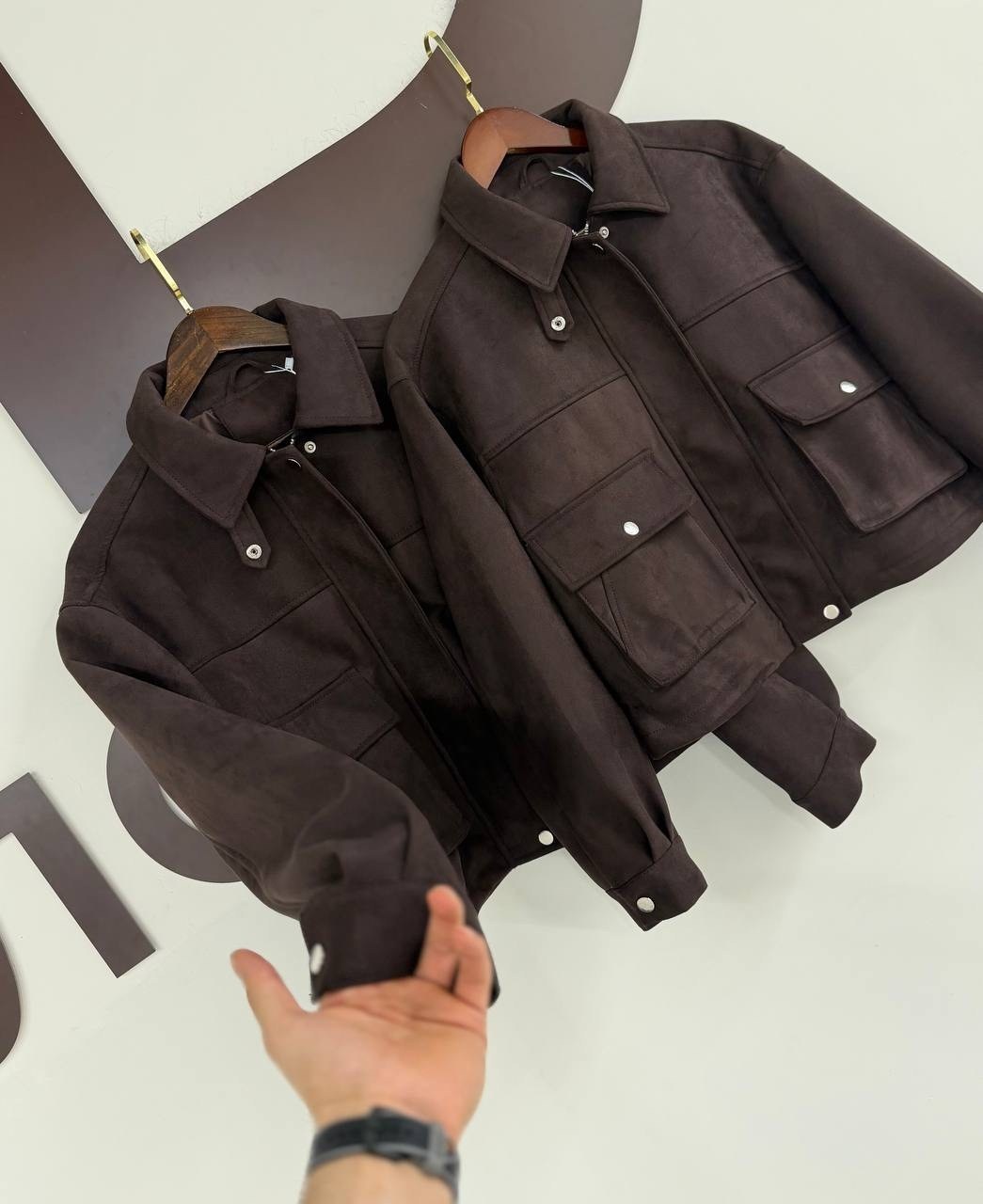 бомбер укороченный оверсайз замшевый куртка рабочего тренд saint shine,куртка замшевая,коричневая куртка,бомбер женская куртка,куртка