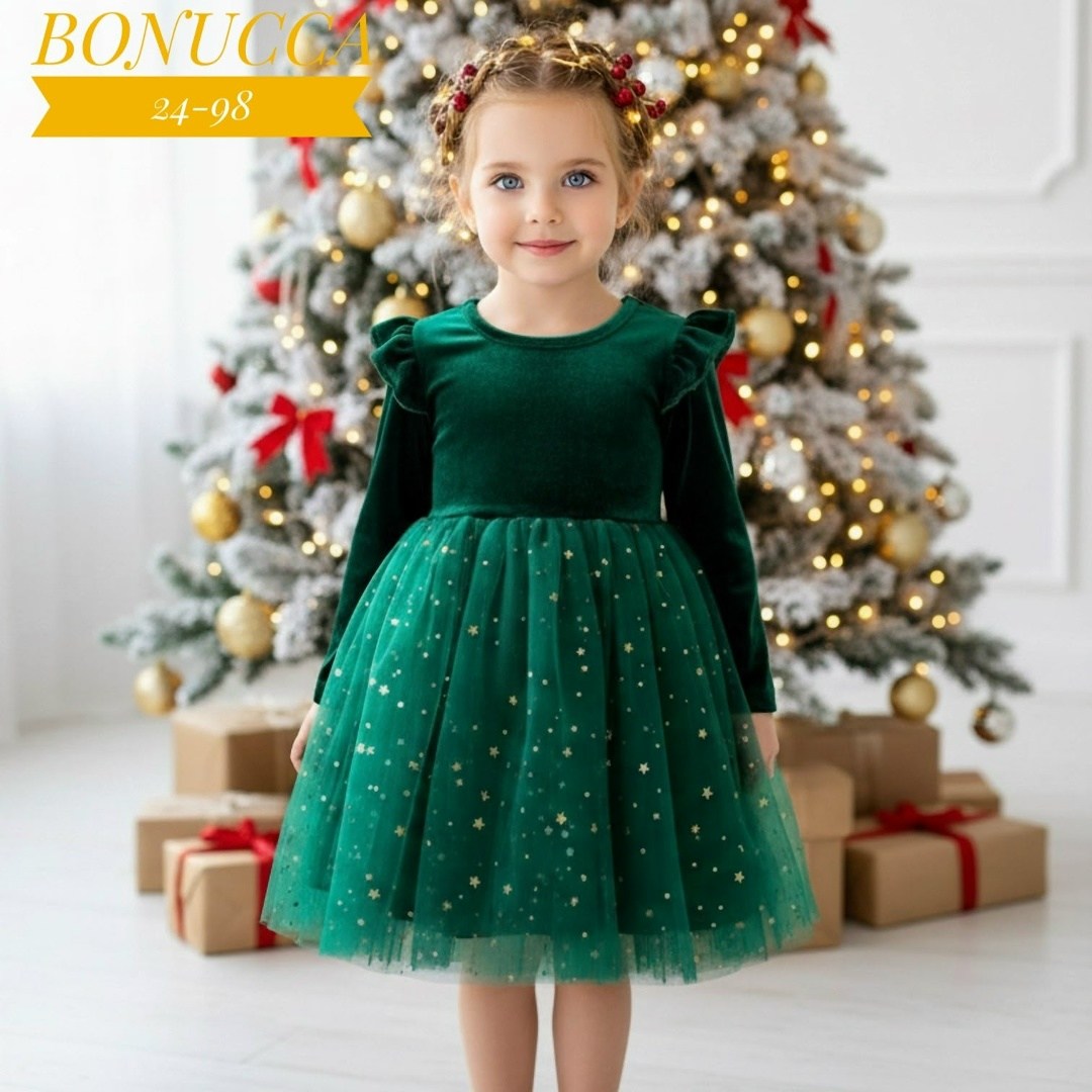 платье зеленое для девочки,платье для девочки,новогоднее платье для девочки,детское платье с кружевом на подоле,платье принцессы
