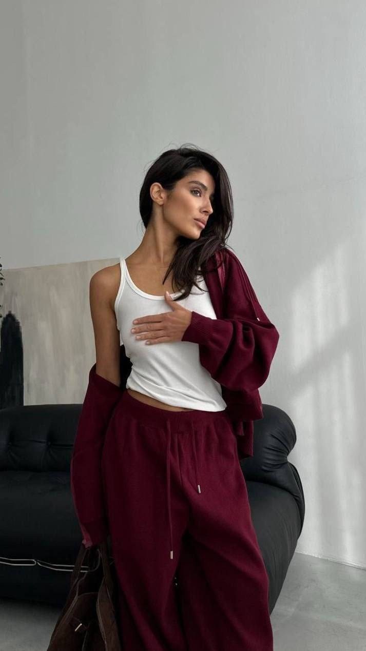 костюм на флисе,костюм спортивный,спортивные костюмы на флисе,крутой костюм,костюм базовый костюм оверсайз зип худи и штаны палаццо