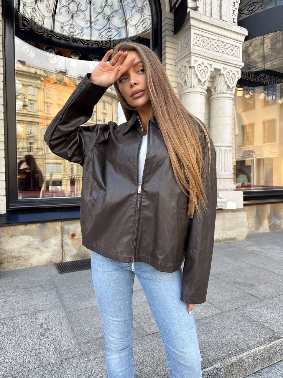 куртка кожаная женская,кожаная куртка,куртка бомбер из экокожи emberens,кожаная куртка бомбер,кожаный бомбер
